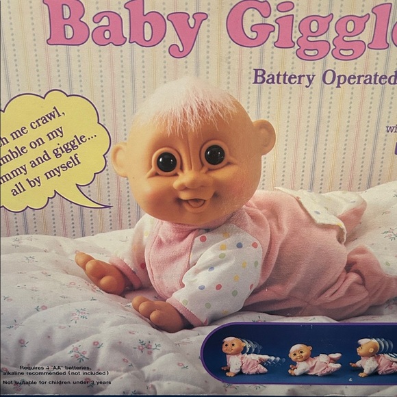 Russ Pink and White Baby Doll with Polka Dots! Baby toy! Vintage! Troll lovers! - Picture 5 of 9